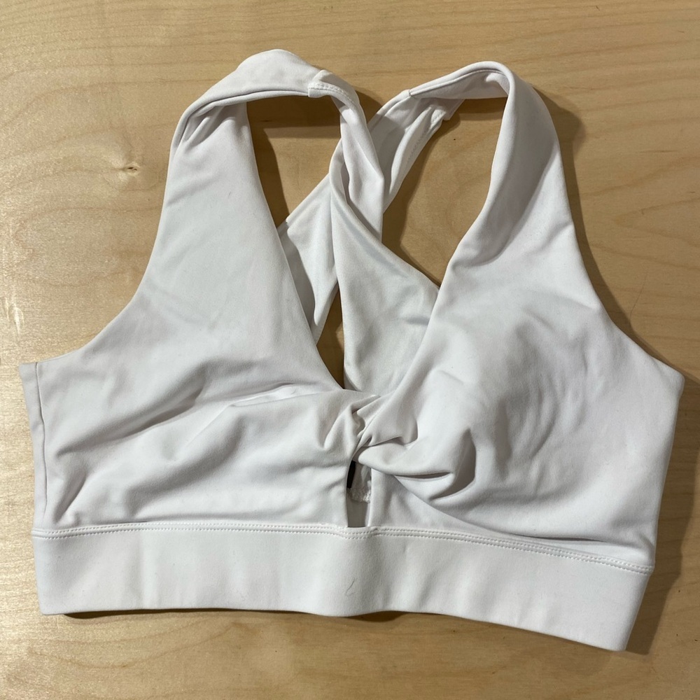 Danskin Women's White Sports Bra Large (OM)